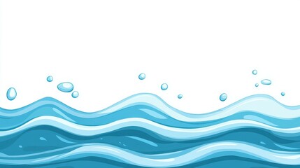 Explore a soothing water surface line on a white background, creating a serene and modern vector wallpaper design.