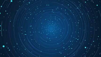 Vibrant blue circular design features playful dots and lines, perfect for a modern touch in your decor or projects.