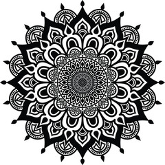 Beautiful floral pattern mandala art isolated on a white background, decoration element for meditation poster, yoga, banner, henna, invitation, cover page, design element mandala art, vector art