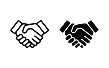 handshake icon, handshake sign vector