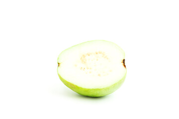 Fresh guava fruit isolated on white background, Green guava fruit