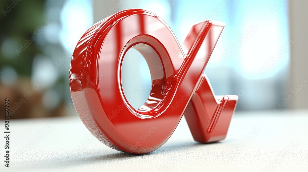 Poster red infinity symbol