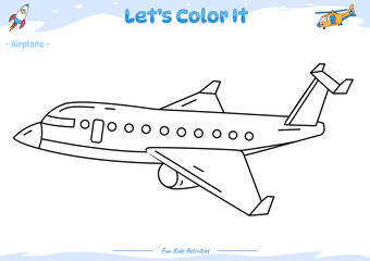 Lets color it airplane 5
