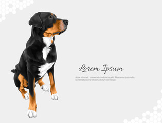 Vector Dog Breed Rottweiler 2 wall decor ideas