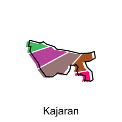 Kajaran City map vector, stylized outline map design template, suitable for your design, brand, and etc