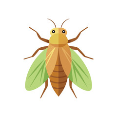 syllid insect isolated flat vector illustration white background