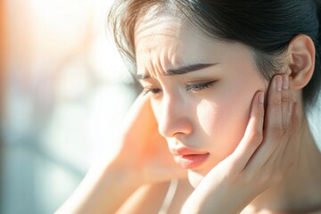 Naklejka premium Distressed Young Woman Feeling Anxious