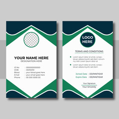 Modern and Clean Business id Card Template Design