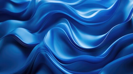 Obraz premium 3D blue abstract background featuring dynamic AI waves, flowing with precision and grace. No people or logos.