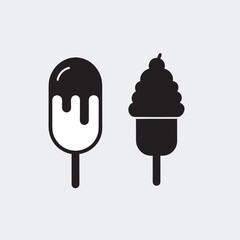 Ice Cream Icon Isolated on White Background Pro Vector Illustration