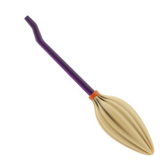 3d witch broomstick