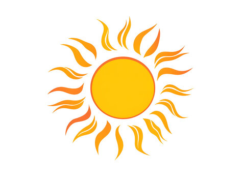 A vibrant illustration of the sun with radiant rays, symbolizing warmth and positivity in a bright and cheerful design.