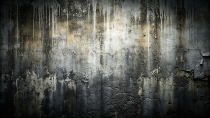 Dark, grimy old wall with smeared engine oil and cement texture, gradient background shifting from gray to black, with subtle white light highlights.