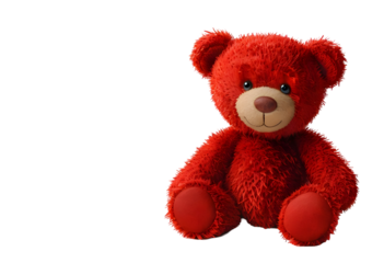 teddy bear isolated on white background, png image 