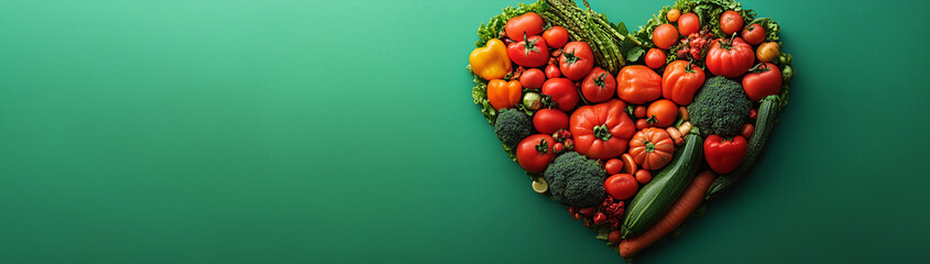Vegan heart-shaped food created using Generative AI technology.