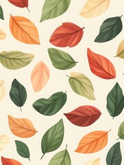 Obraz premium A colorful array of leaves in various shapes and sizes, perfect for autumn-themed designs and backgrounds.