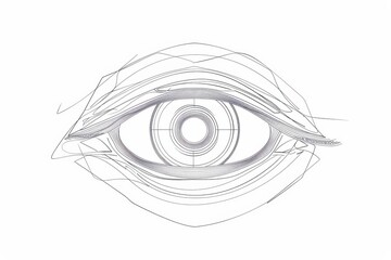 Fototapeta premium Divine eye: a simple outline symbolizing the gods' presence