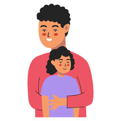 Happy Father's Day Illustration with Cartoon Design Style. Vector Character