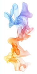 Obraz premium Colorful smoke abstract swirling design in vibrant hues, perfect for backgrounds or artistic projects.