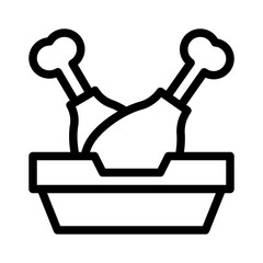 chicken line icon