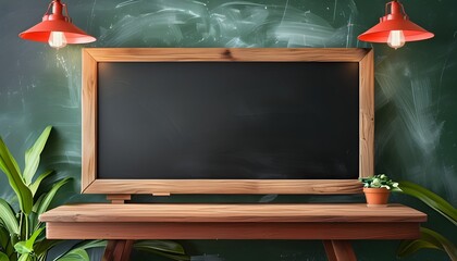 Empty Blackboard Canvas for Creative Expressions