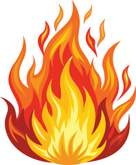 fire and flames,fire and flames vector illustration on a isolated background, eps file 