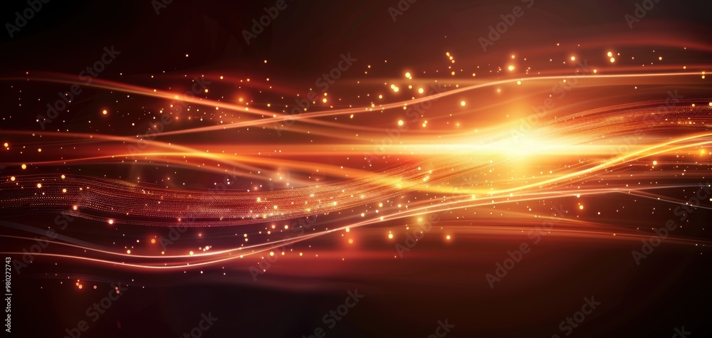 Poster Dynamic light trails with vibrant colors create a mesmerizing visual effect, perfect for backgrounds and abstract art projects.