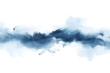 Obraz premium The image is a blue and white watercolor painting of a wave