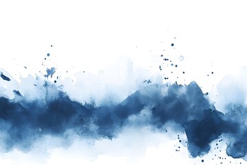 Obraz premium A blue water spray painting with white background