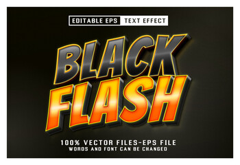 Black Flash Editable Text Effect