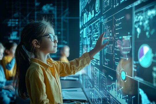 School Using AI-Powered Tools To Provide Personalized Learning Experiences. Students Are Receiving Customized Feedback And Learning Paths Based On Their Progress