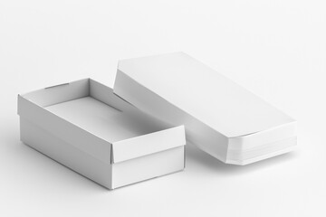 Shoe Box Mockup on Isolated white Background created with Generative AI
