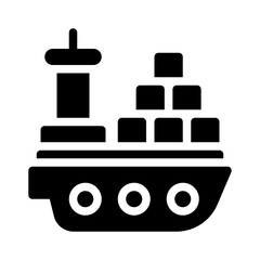 Obraz premium vessel glyph icon