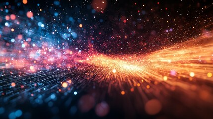 Fototapeta premium Abstract Background of Blurred Lights and Sparkle