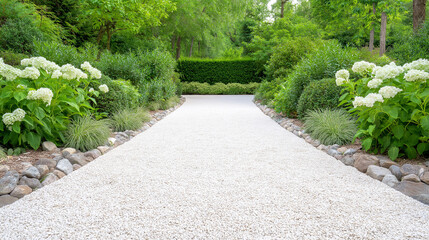 Elegant Garden Path With Fine gravel