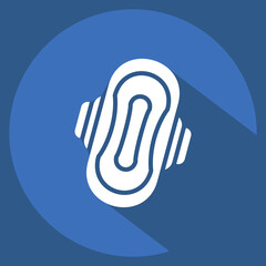 Icon Pad. related to Hygiene symbol. long shadow style. simple design illustration