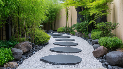 Obraz premium Minimalist Garden Walkway