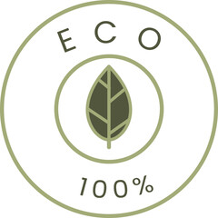 Eco sticker badge vector