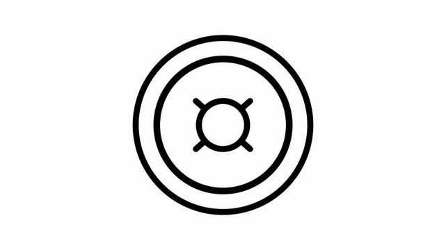 Animated, gold coin featuring current coin, rusian money symbol, ideal for financial concepts, currency exchange, current money, economics, investment, banking, savings and investment concepts design 
