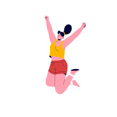 Jumping girl illustration