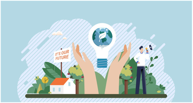 Climate change. Save the planet. Vector illustration We must take immediate action to change climate patterns and protect earth Environmental protection efforts are vital for combatting global warming