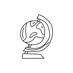 globe with continents