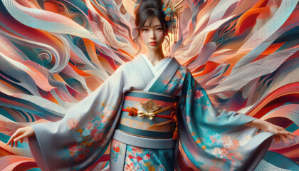 Fototapeta premium 着物の女性