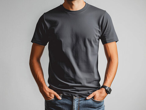 blank men&acute;s mock-up T-shirt