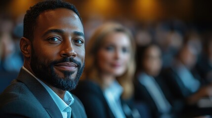 Obraz premium Engaging Sports Business Conference: Diverse Experts Discuss Trends, Growth & Digital Evolution