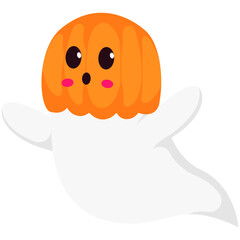 Cute Halloween Pumpkin Mask Ghost