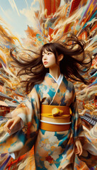 Fototapeta premium 着物の女性