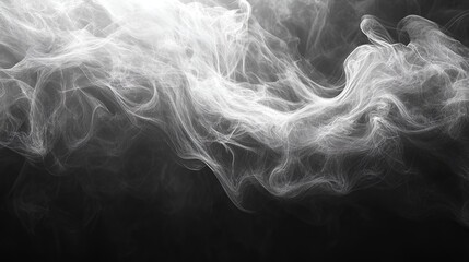 Obraz premium Abstract gray smoke patterns creating intricate swirling soft textures