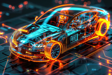 Fototapeta premium Computer rendered conceptual car structure