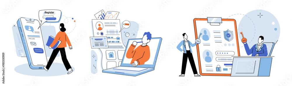 Aufkleber user authorization. vector illustration. user authentication is crucial step in verifying identity i